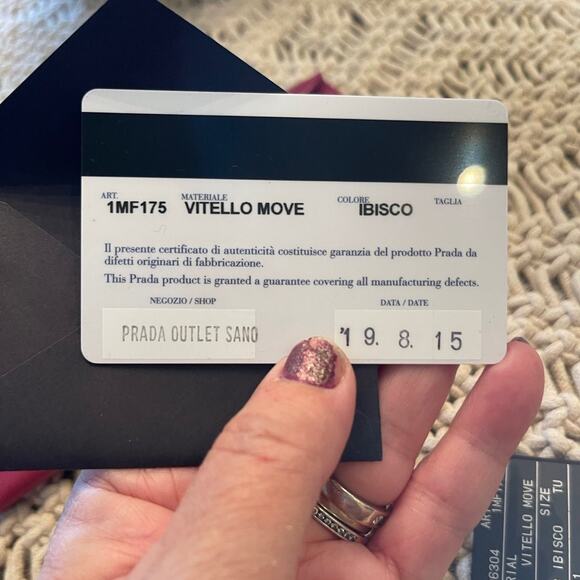 Prada Vitello Move envelope wallet in Ibisco (hibiscus) Pink - Picture 9 of 12